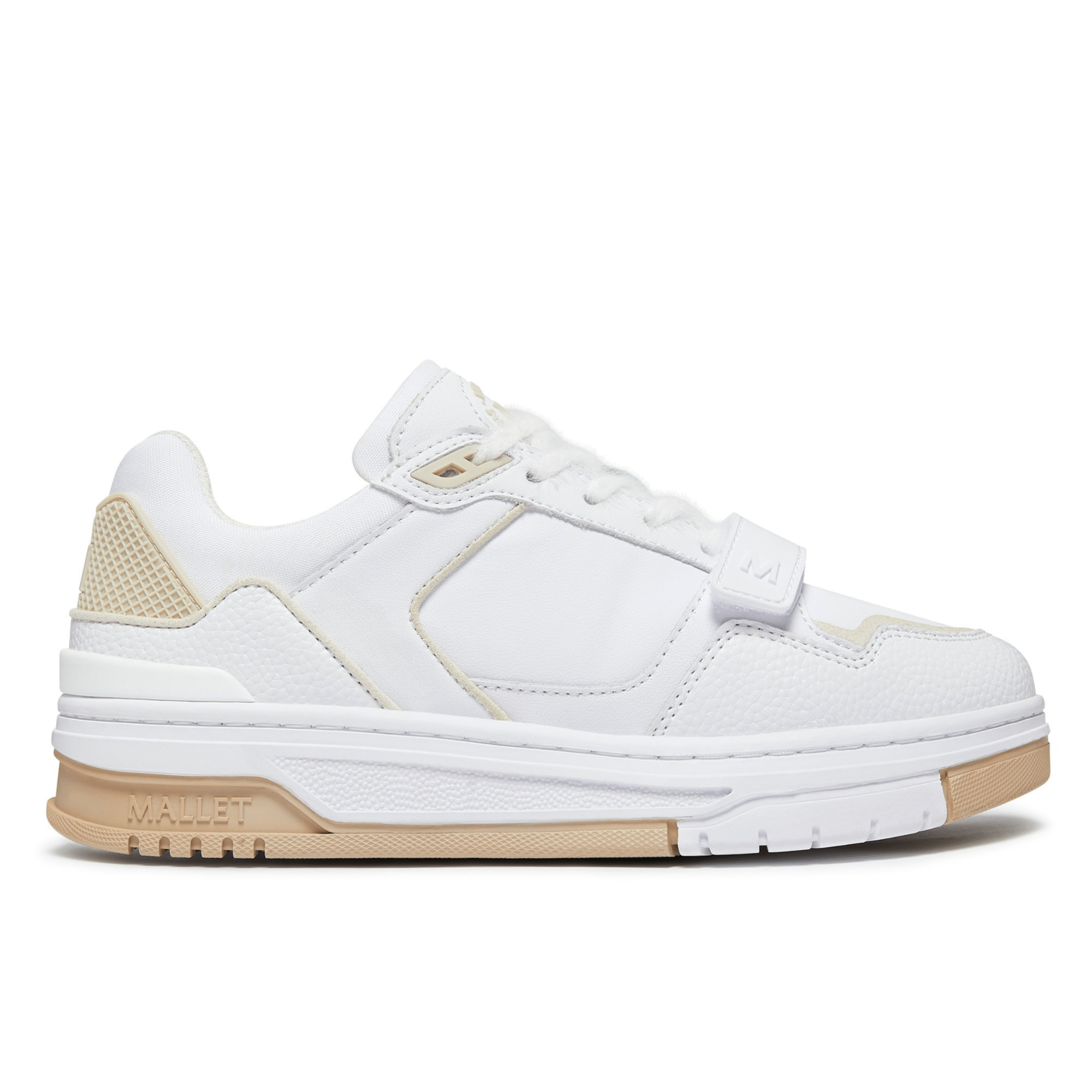 Carlton Strap White Beige Womens – Mallet London