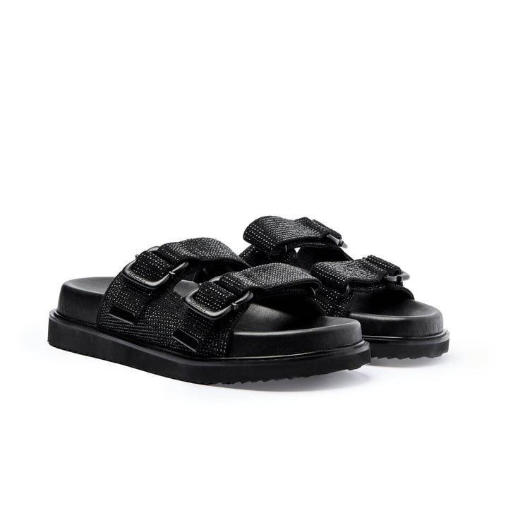 Sadie Sandal Black Diamante Womens
