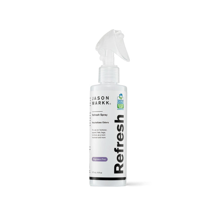 Spray bottle labeled 'Jason Markk' on a white background