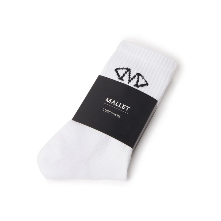 Mallet Socks Diamond Monogram Single White