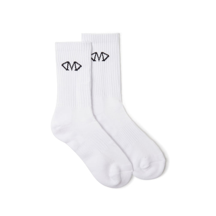 Mallet Socks Diamond Monogram Single White