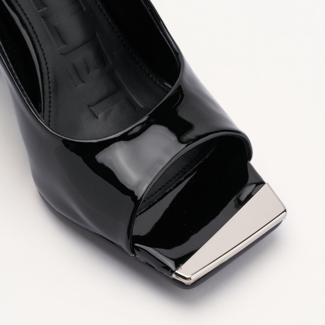 MALLET Amber Women's Black Leather Heels