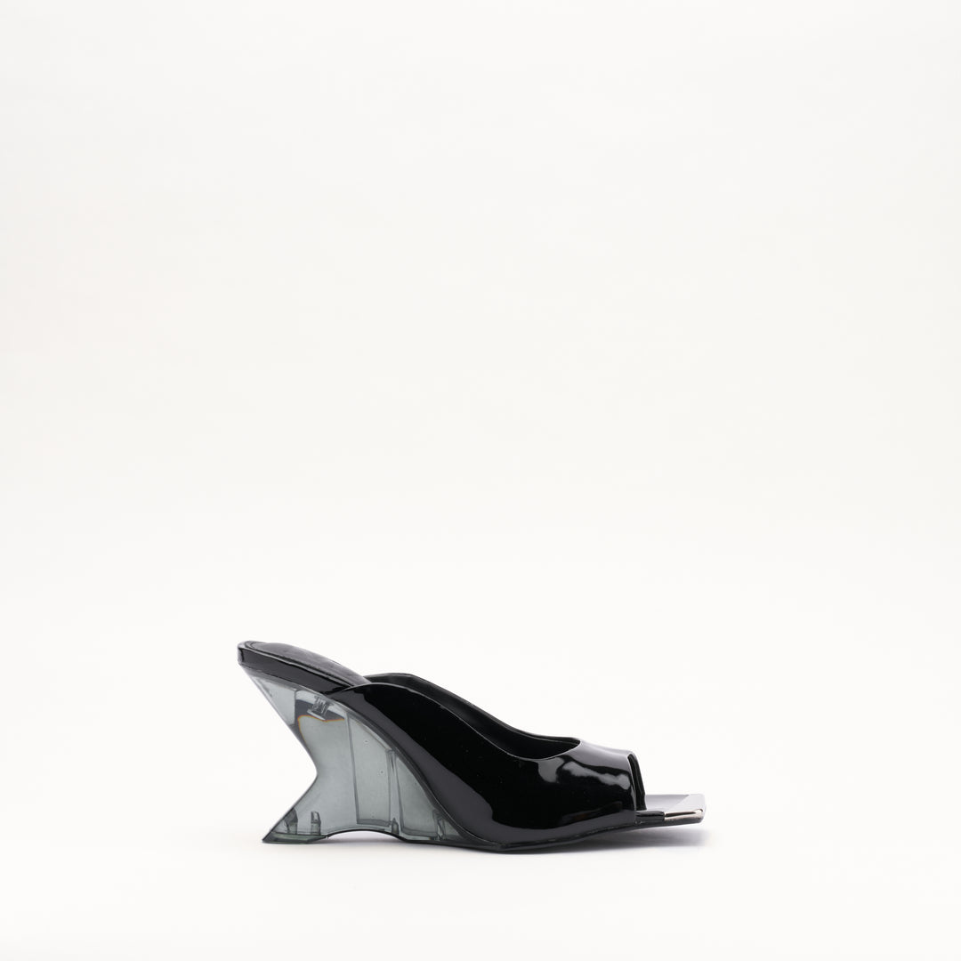 MALLET Amber Women's Black Leather Heels