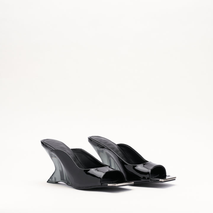 MALLET Amber Women's Black Leather Heels