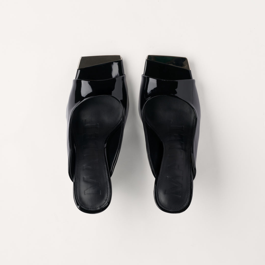 MALLET Amber Women's Black Leather Heels