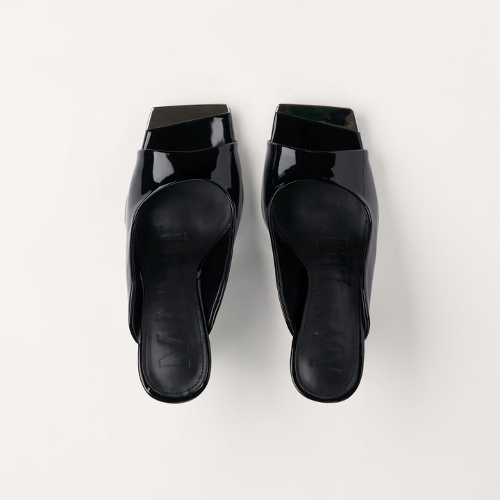 MALLET Amber Women's Black Leather Heels