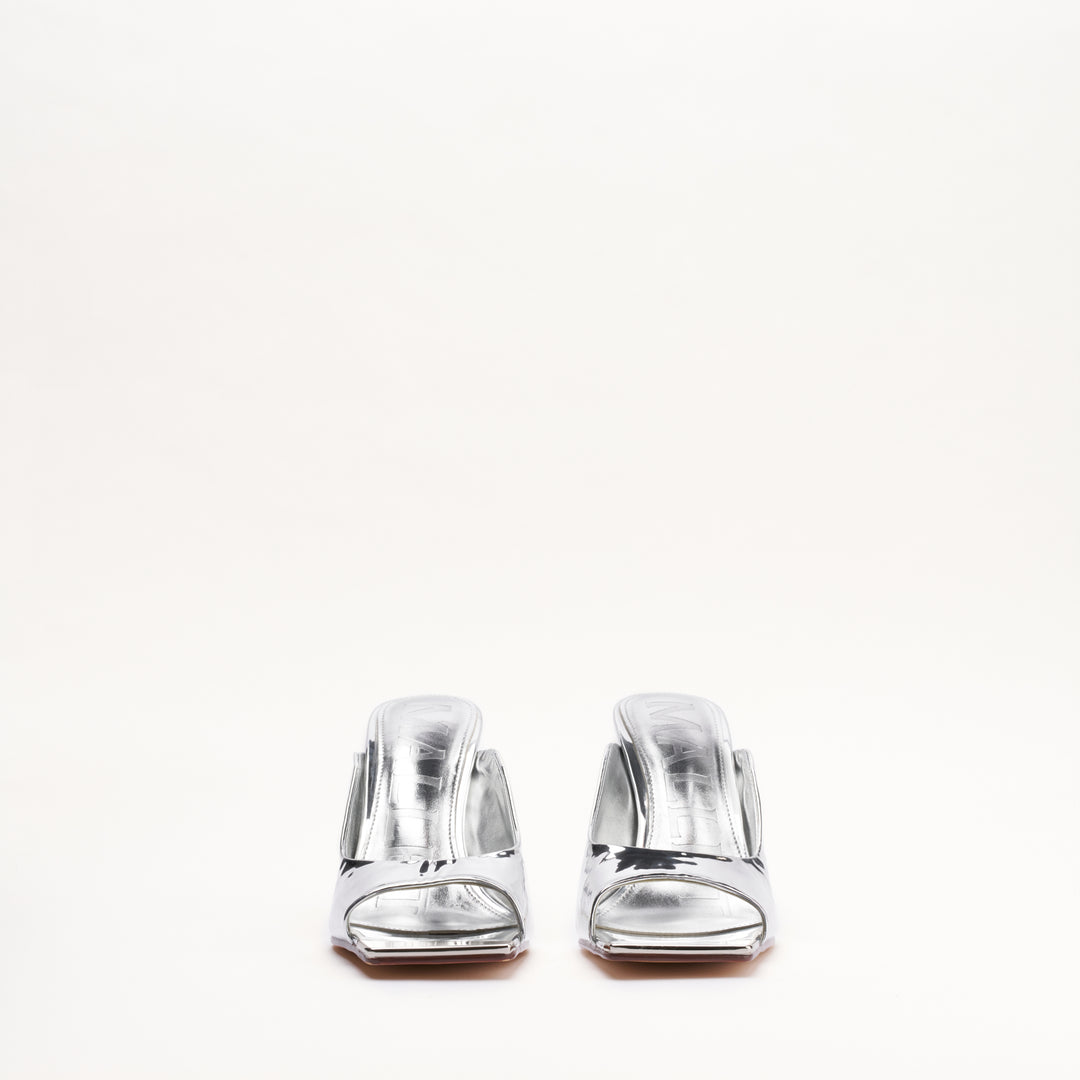 MALLET Amber Women's Silver Metallic Leather Heels