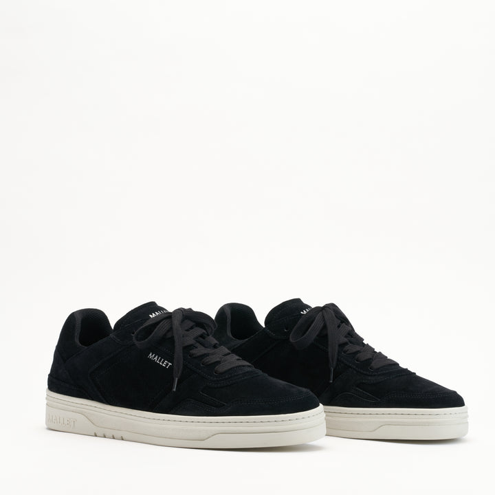 MALLET Barnsley Men's Black Suede Trainers