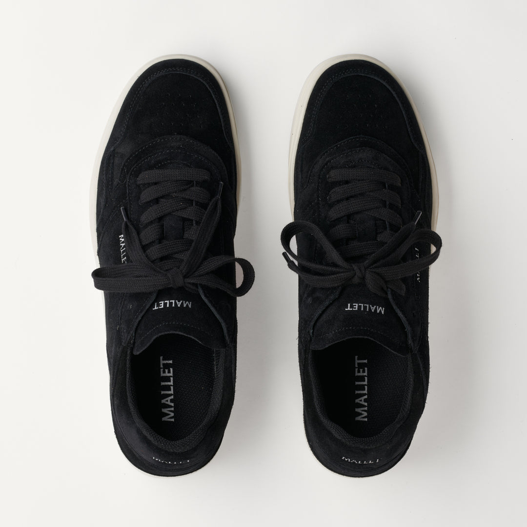 MALLET Barnsley Men's Black Suede Trainers