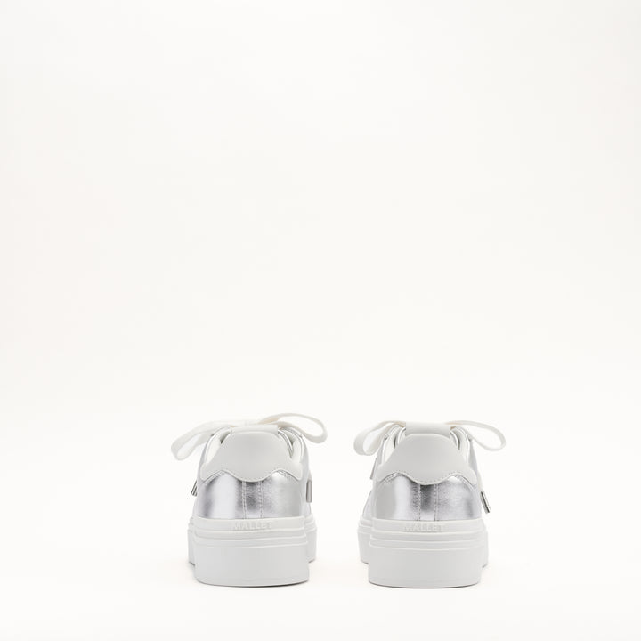 MALLET Bloomsbury Women's Silver Leather Trainers