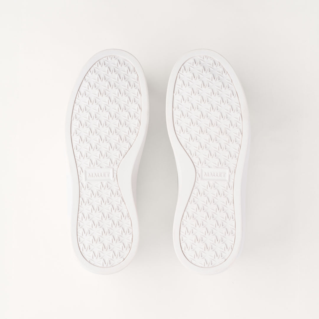 MALLET Bloomsbury Women's Silver Leather Trainers