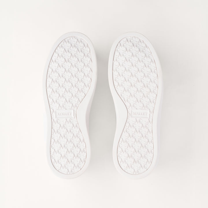 MALLET Bloomsbury Women's Silver Leather Trainers