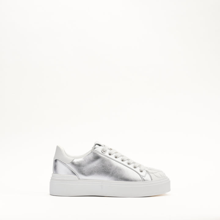 MALLET Bloomsbury Women's Silver Leather Trainers