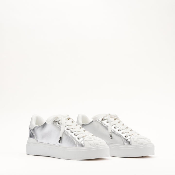 MALLET Bloomsbury Women's Silver Leather Trainers