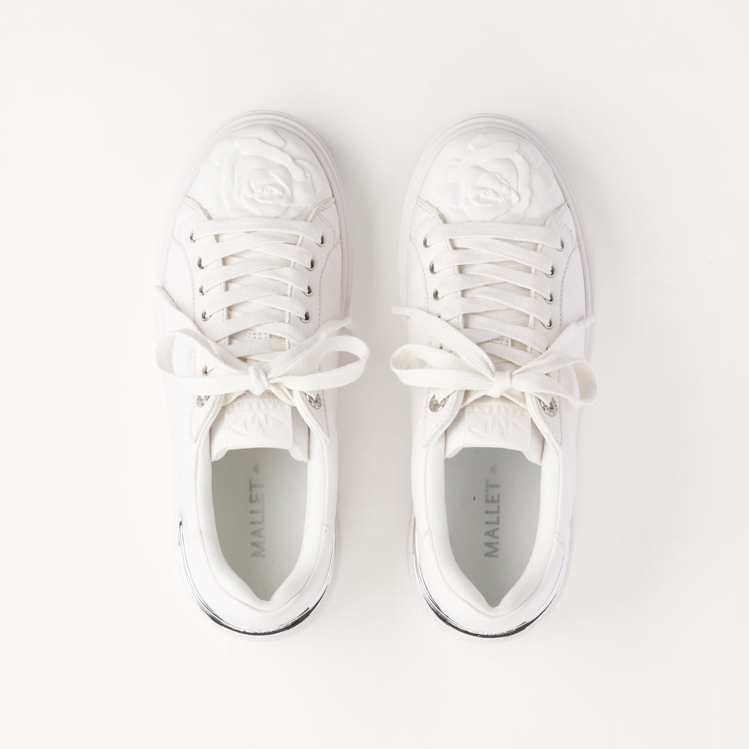 MALLET Bloomsbury Women's White Leather Trainers