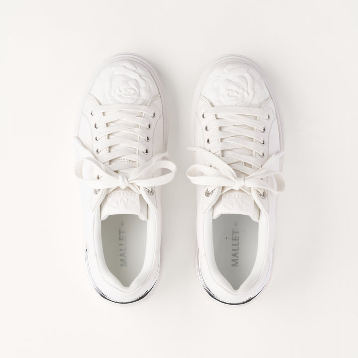 MALLET Bloomsbury Women's White Leather Trainers