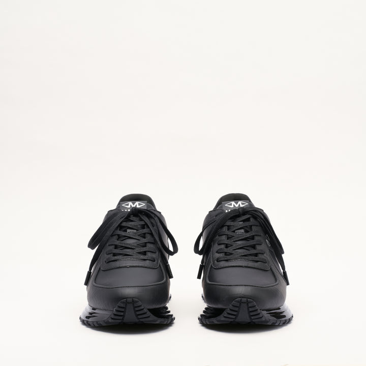MALLET Boundary Gas Men's Black Croc Leather Trainers
