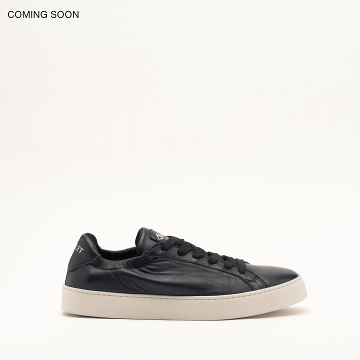 MALLET Sona Men's Black Soft Leather Trainers