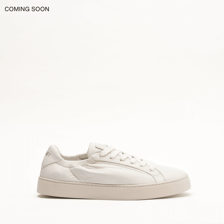 MALLET Sona Men's White Soft Leather Trainers