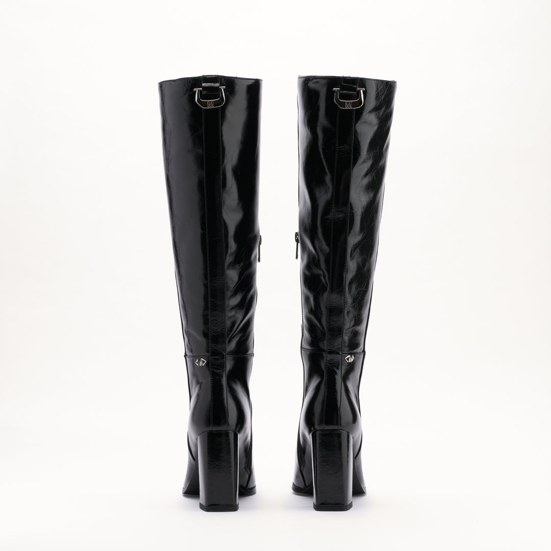 MALLET Sabelle Women's Black Leather Knee High Boots