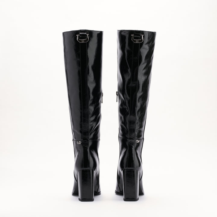 MALLET Sabelle Women's Black Leather Knee High Boots