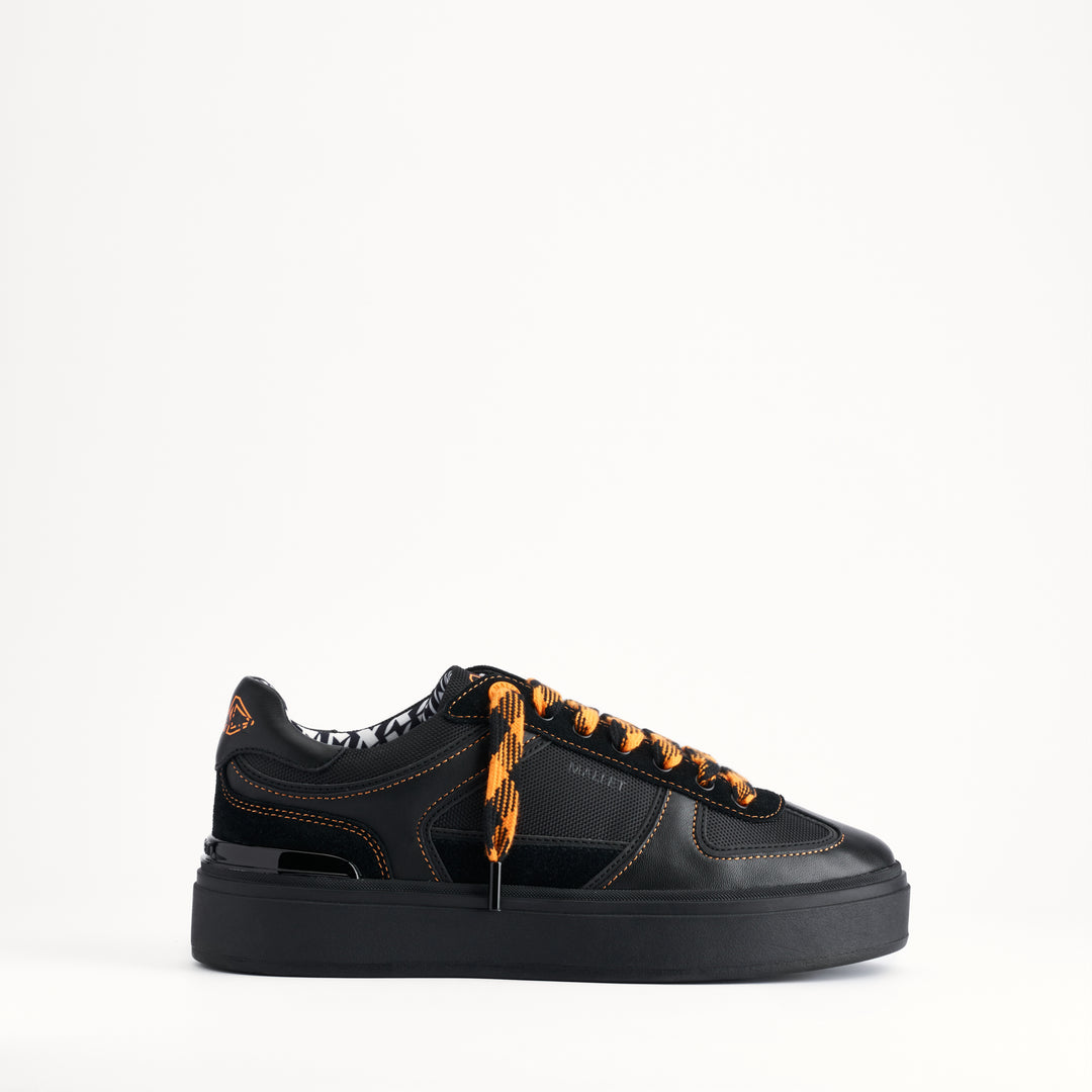 MALLET X Normski Kingsbury Mens Black Leather Trainers