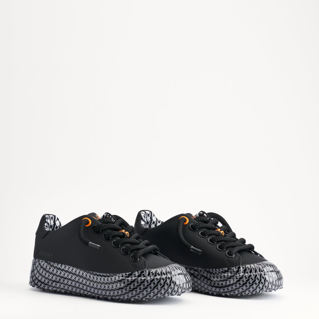 MALLET X Normski GRFTR Lite Men's Black Tooth Dip Leather Trainers