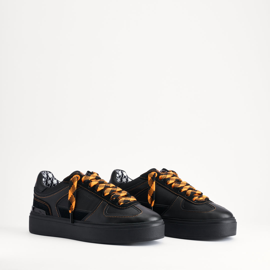 MALLET X Normski Kingsbury Mens Black Leather Trainers