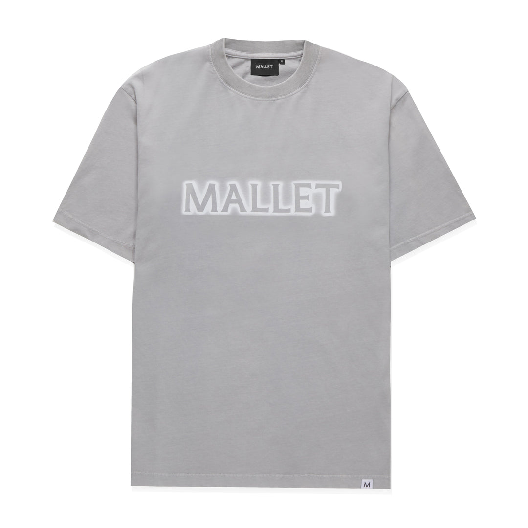 Reverse Spray Tee Organic Fade Out Grey White