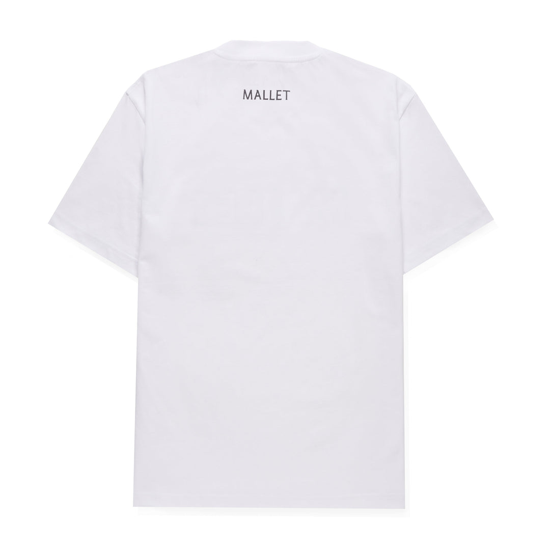 Reverse Spray Tee Organic White Black