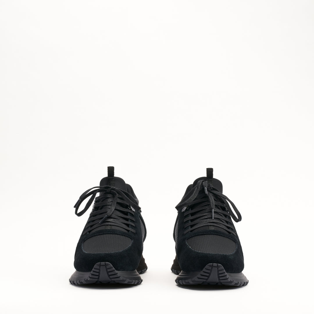 MALLET Diver Essential Men's Black Gloss Leather Trainers
