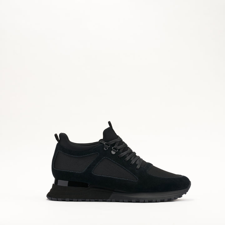 MALLET Diver Essential Men's Black Gloss Leather Trainers
