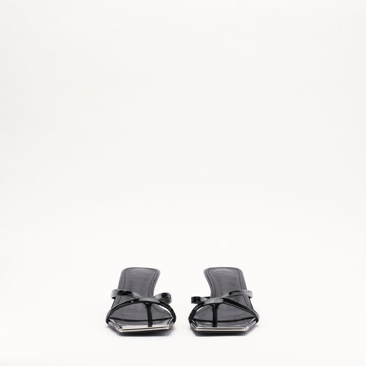 MALLET Elisa Women's Black Leather Kitten Heels