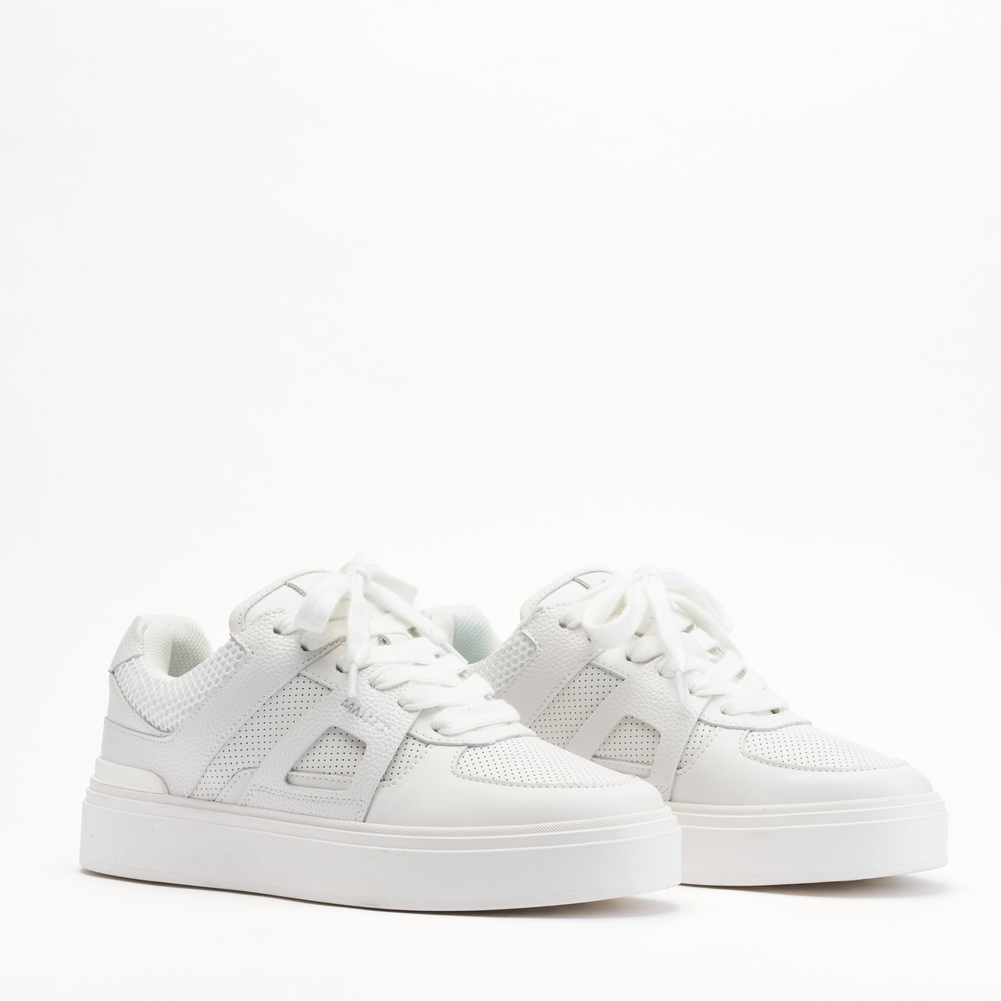 Fenchurch Men's Triple White Trainers | LWG Leather | MALLET
