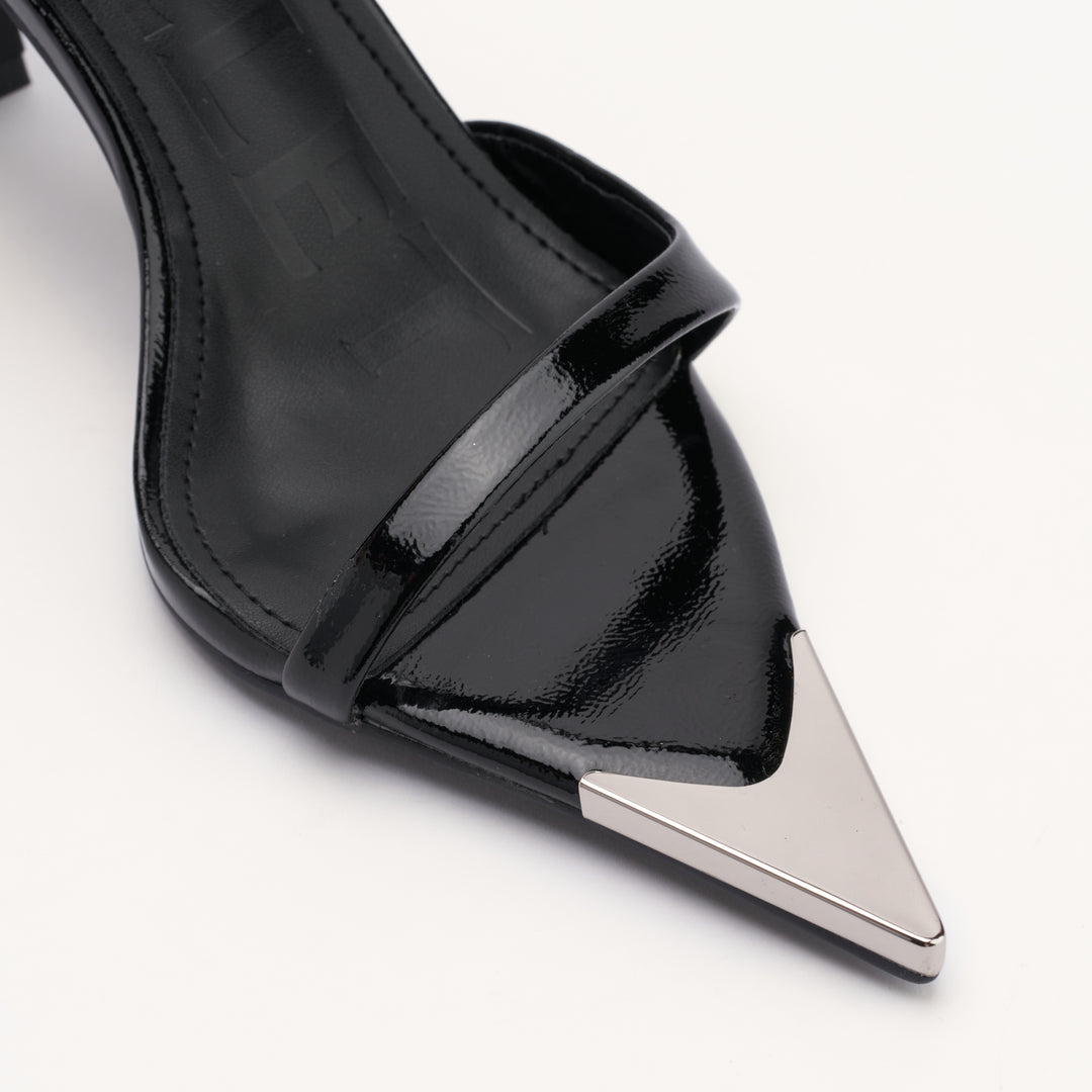 MALLET Frederica Women's Black Leather Heels
