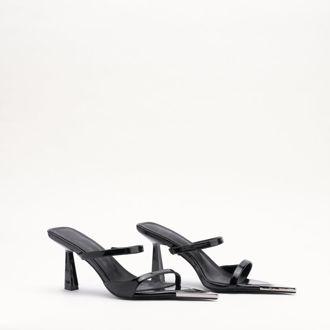 MALLET Frederica Women's Black Leather Heels