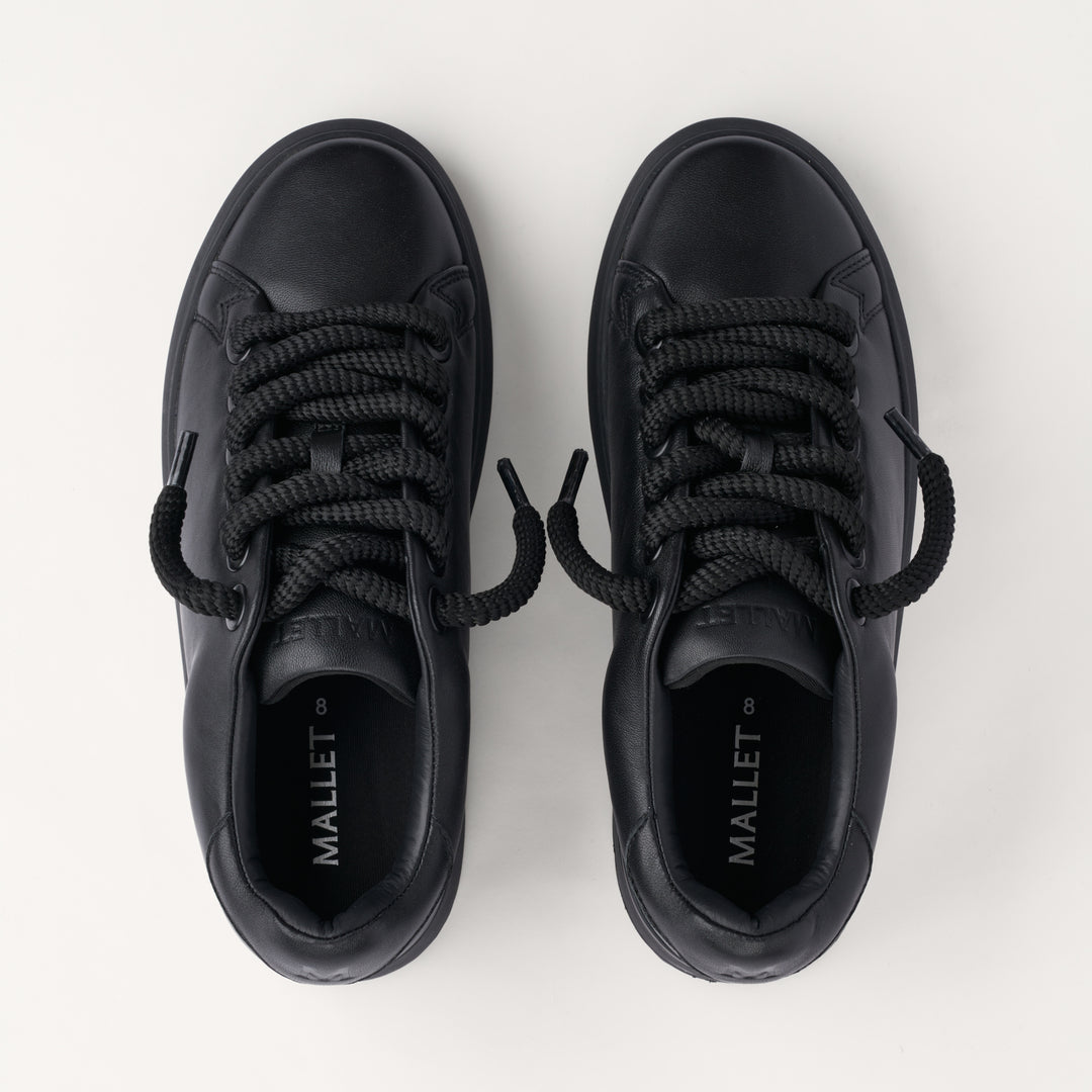 MALLET GRFTR Lite Men's Black Soft Leather Trainers