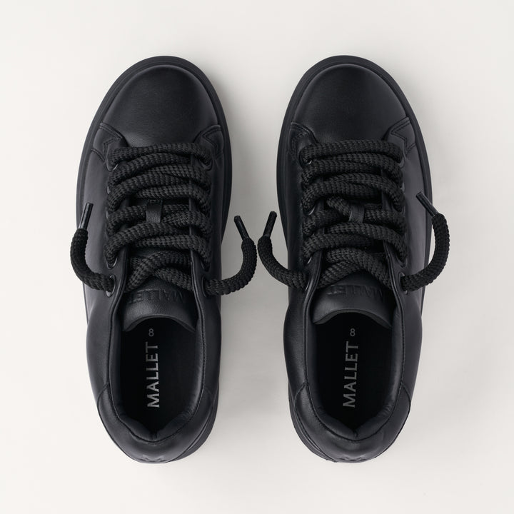 MALLET GRFTR Lite Men's Black Soft Leather Trainers