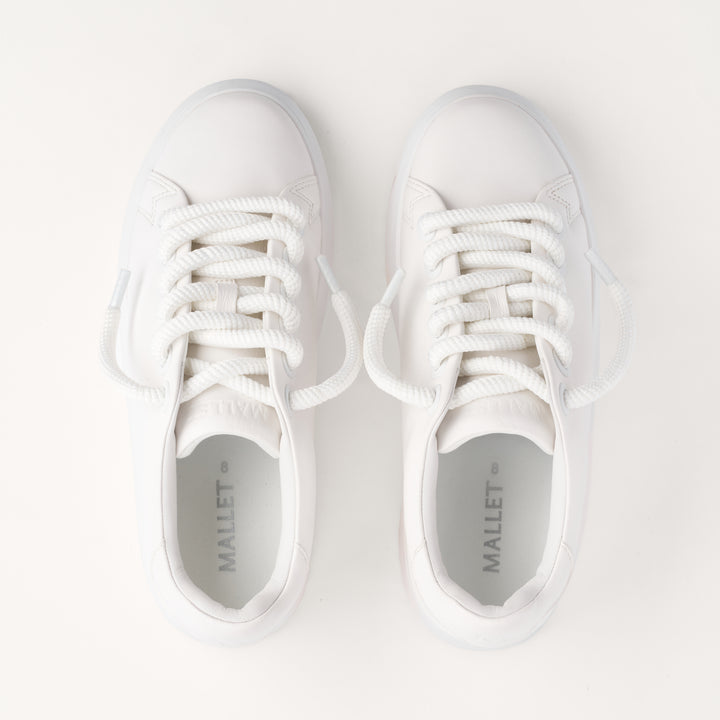 MALLET GRFTR Lite Men's White Soft Leather Trainers