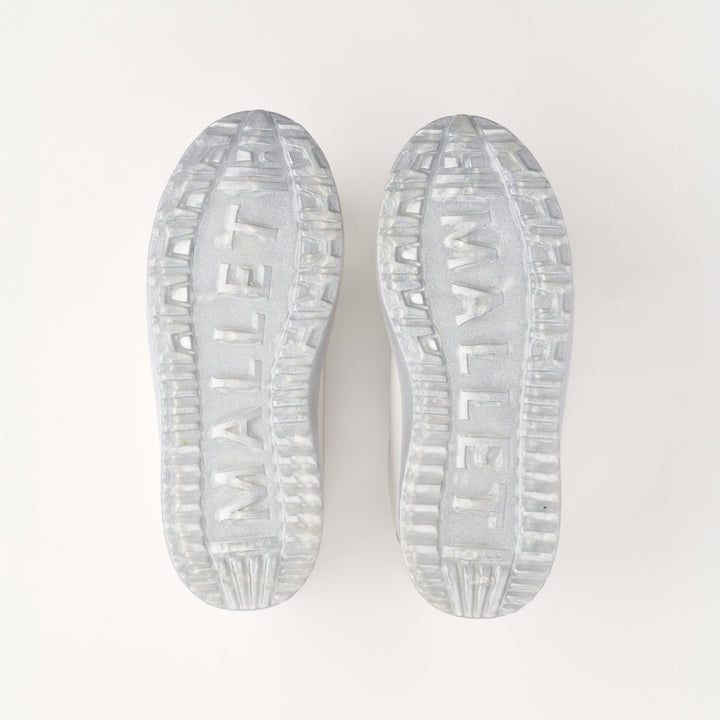MALLET GRFTR Lite Women's White Silver Dip Leather Trainers
