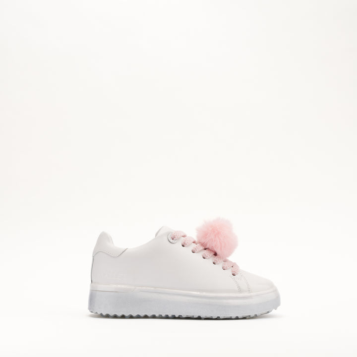MALLET GRFTR Lite Women's White Silver Dip Leather Trainers