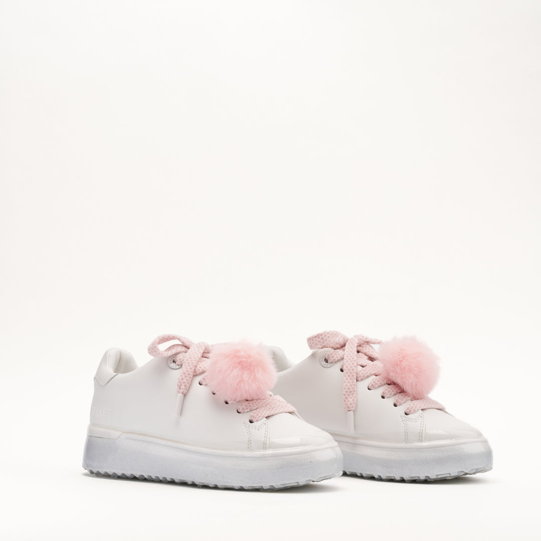 MALLET GRFTR Lite Women's White Silver Dip Leather Trainers