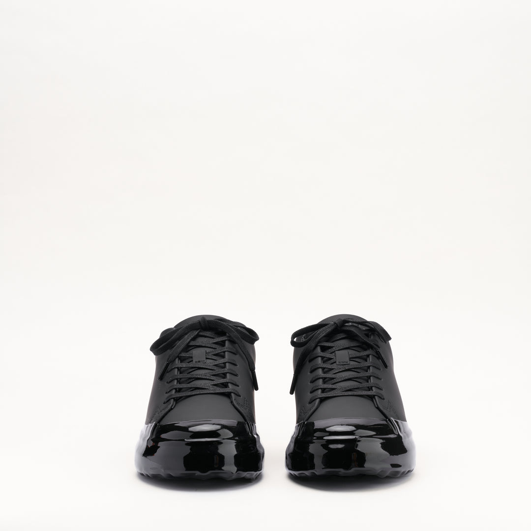 MALLET GRFTR Lite Men's Triple Black Dip Leather Trainers