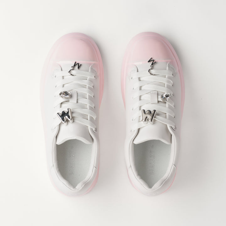 MALLET GRFTR LTC Women's Light Pink Dip Leather Trainers