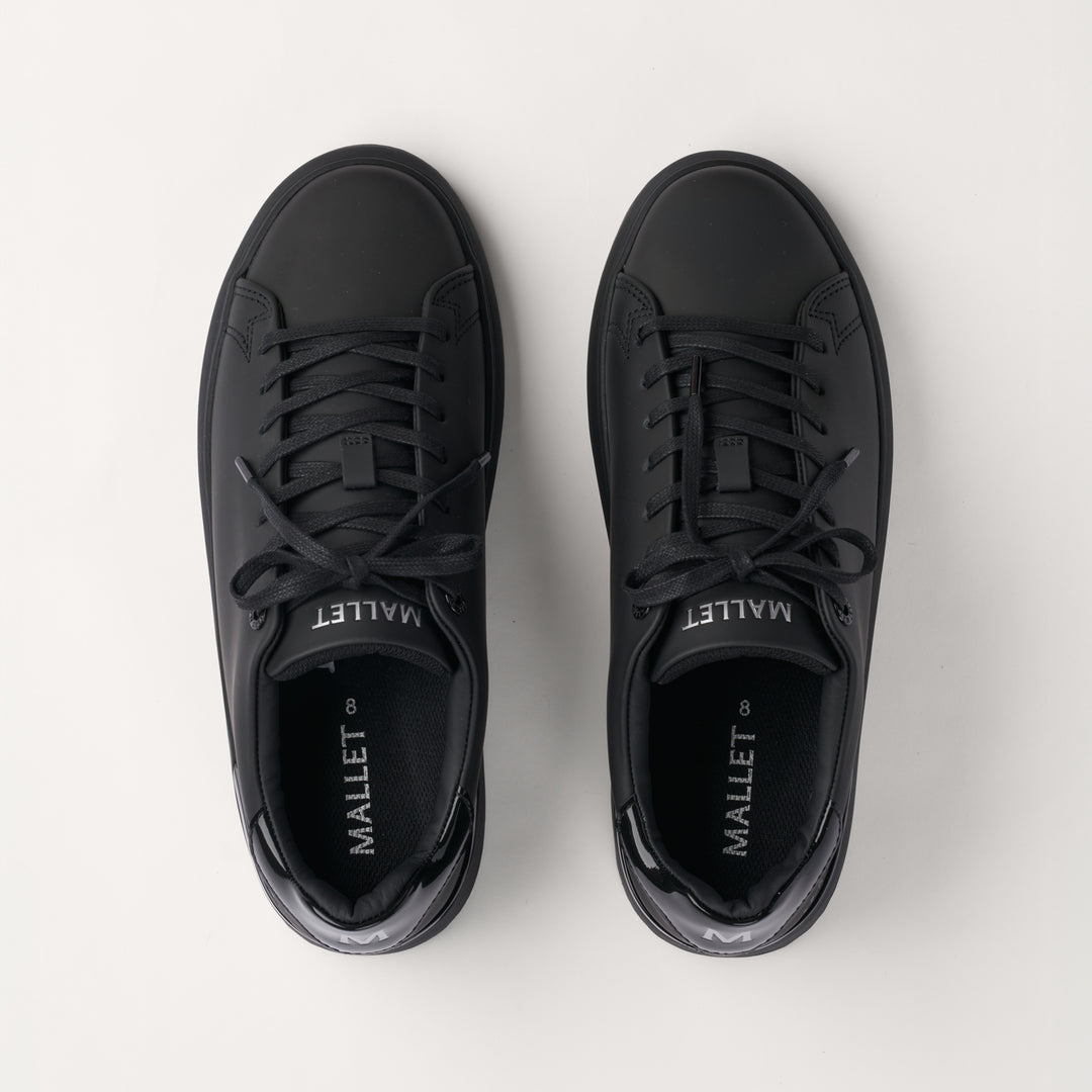 MALLET GRFTR Lite Men's Black Matt Leather Trainers
