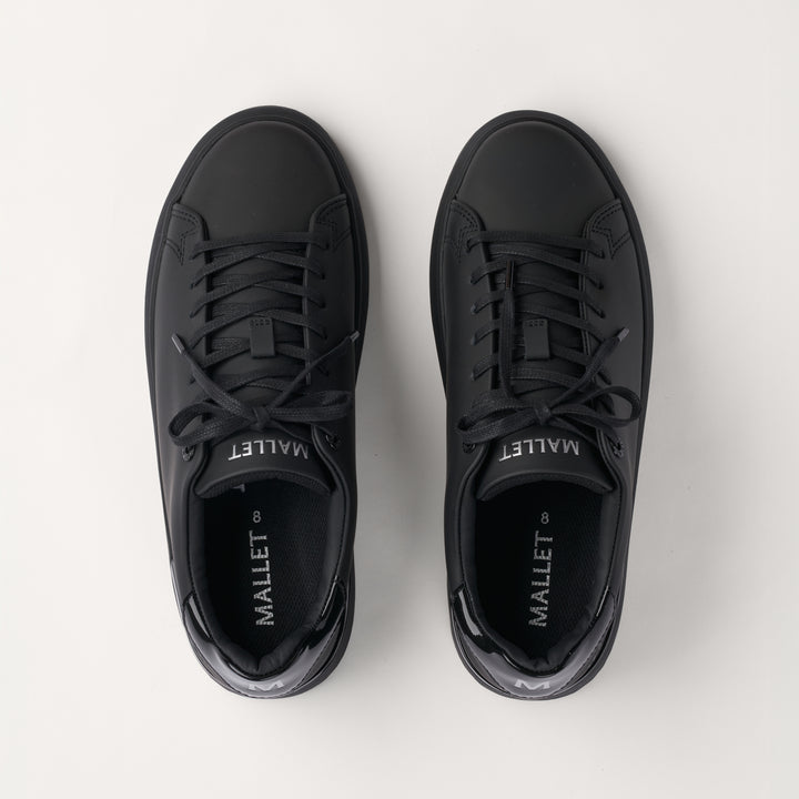 MALLET GRFTR Lite Men's Black Matt Leather Trainers
