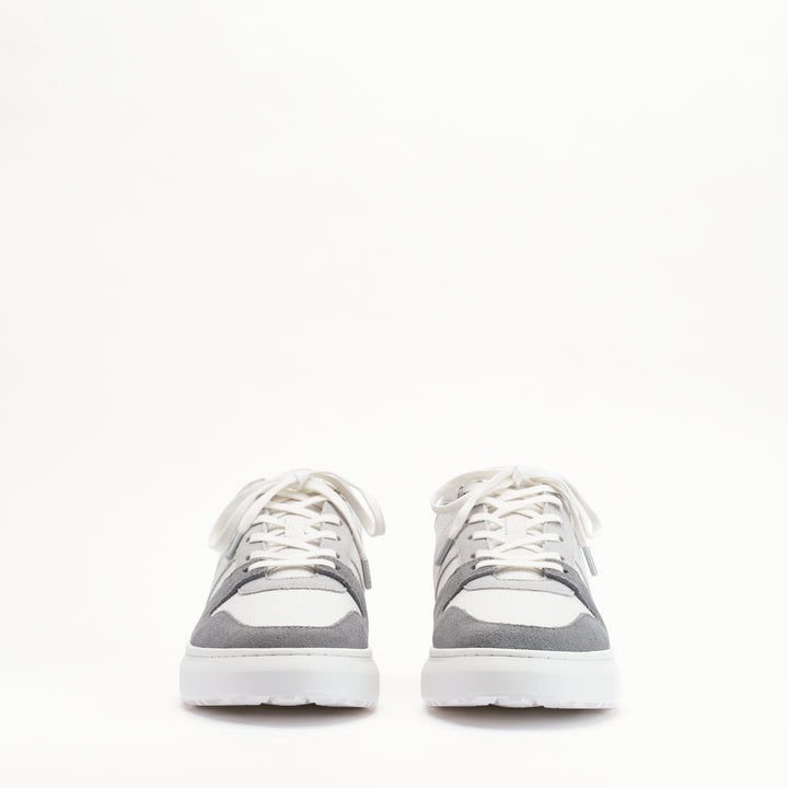 MALLET Hoxton Lite Men's White Grey Leather Trainers