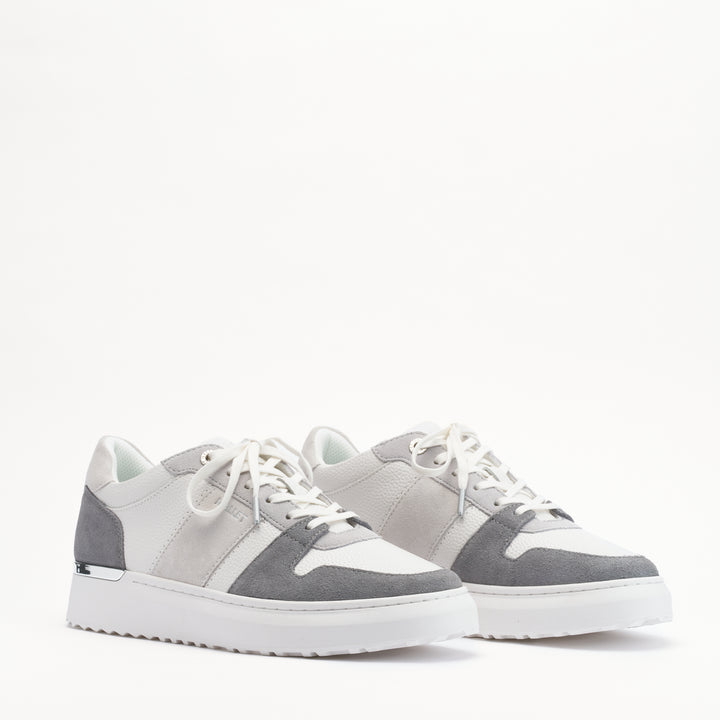 MALLET Hoxton Lite Men's White Grey Leather Trainers