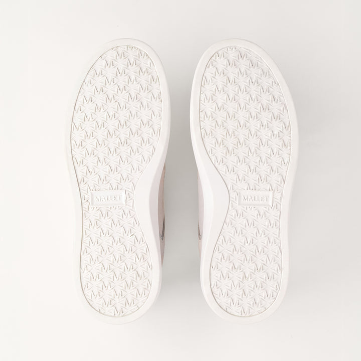 MALLET Kingsbury Men's White Grey Leather Trainers