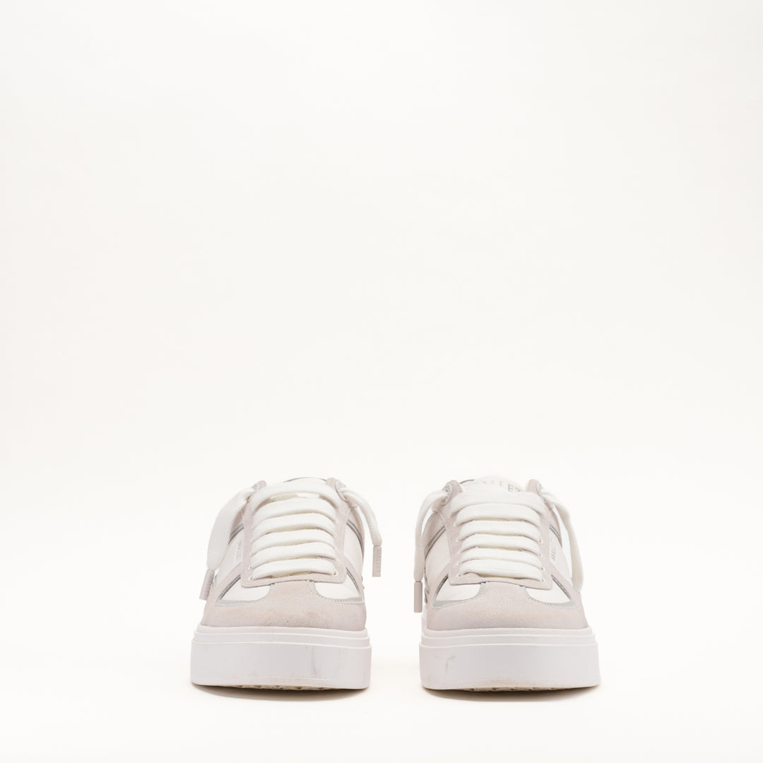 MALLET Kingsbury Men's White Grey Leather Trainers